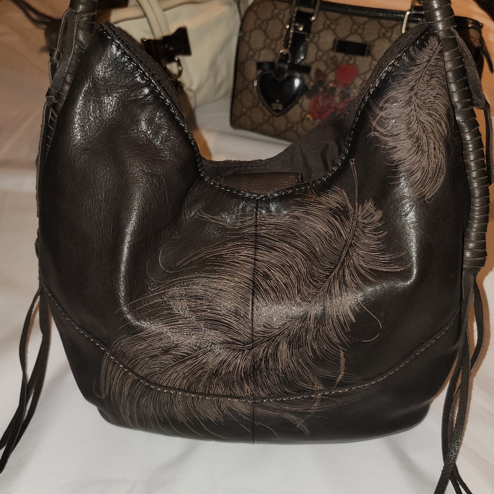 LUCKY Brand FEATHERS Leather BOHO Bag
